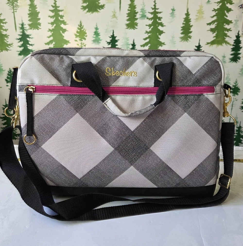 Skechers Gray and Black Women's Messenger Bag